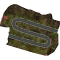 Scenic Winding Mountain Road With Trees And Distant Mountain Landscapes