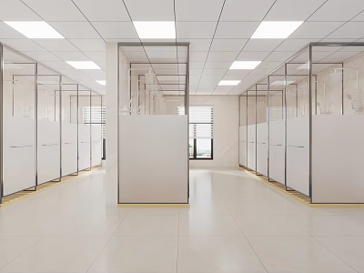SPA Sauna Changing Room With Private Cubicles And Bright Lights 3d model