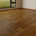 Warm Brown Oak Wooden Floor With Natural Grain And Smooth Finish In Living Room Interior