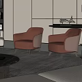 Modern Poliform Single Sofa 3d model