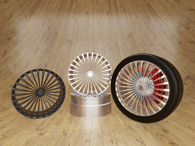 Hyundai wheel hub car wheel 3d model