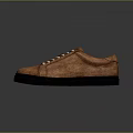 Brown Leather Casual Lace Up Shoes With Orange Lining And Black Sole