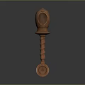 Wooden Decorative Furniture With Spiral Column Carved Details And Round Base