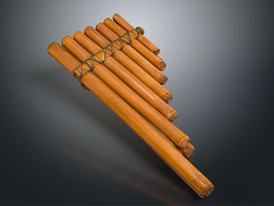 Traditional Bamboo Raft Eco Friendly Water Transportation Vehicle For Rivers 3d model