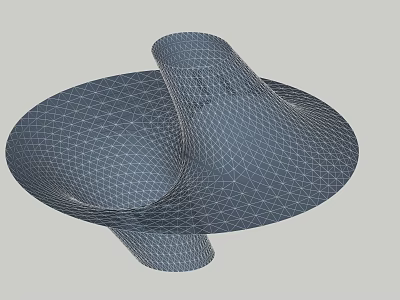 Decorative Ornament Set with Abstract Mesh Structure 3D Geometric Blue Loop Design 3d model