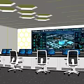 Science and Technology Monitoring Room Control Room 3d model