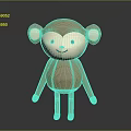 Cute Orange Monkey Plush Doll With Smiling Face For Kids Playtime