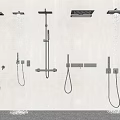 Modern Black Shower Heads With Handheld Sprayers And Wall Mounted Bathroom Fixtures