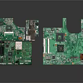 Electronic Circuit Boards With Green PCBs And Component Details For Devices