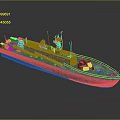 Detailed Warship 3D Model With Deck Antennas Missile Launchers And Hull Design