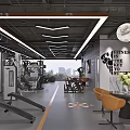 Modern Fitness Gym With Treadmills Dumbbells And Spacious Workout Equipment Area