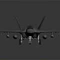 Gray Fighter Airplane Model With Mounted Missiles And Military Markings