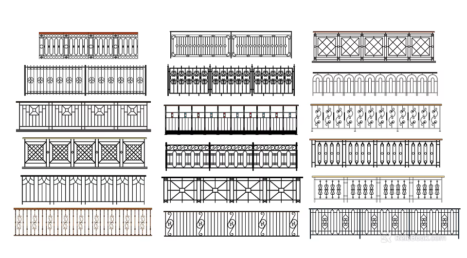 Various Decorative Fence Designs for Home Garden and Exterior Decoration 3d model 