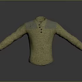 Yellow Knitted Sweater With Gray Shoulder Panel And Button Front Design