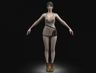 Women Sexy Women Short Skirts 3d model