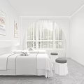 Deluxe Hair And Beauty Salon With Care Products Display Shelves Modern Interior Treatment Area