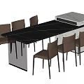 Middle Ancient Style Nakajima Bar Counter Operating Table Dining Table and Chair 3d model