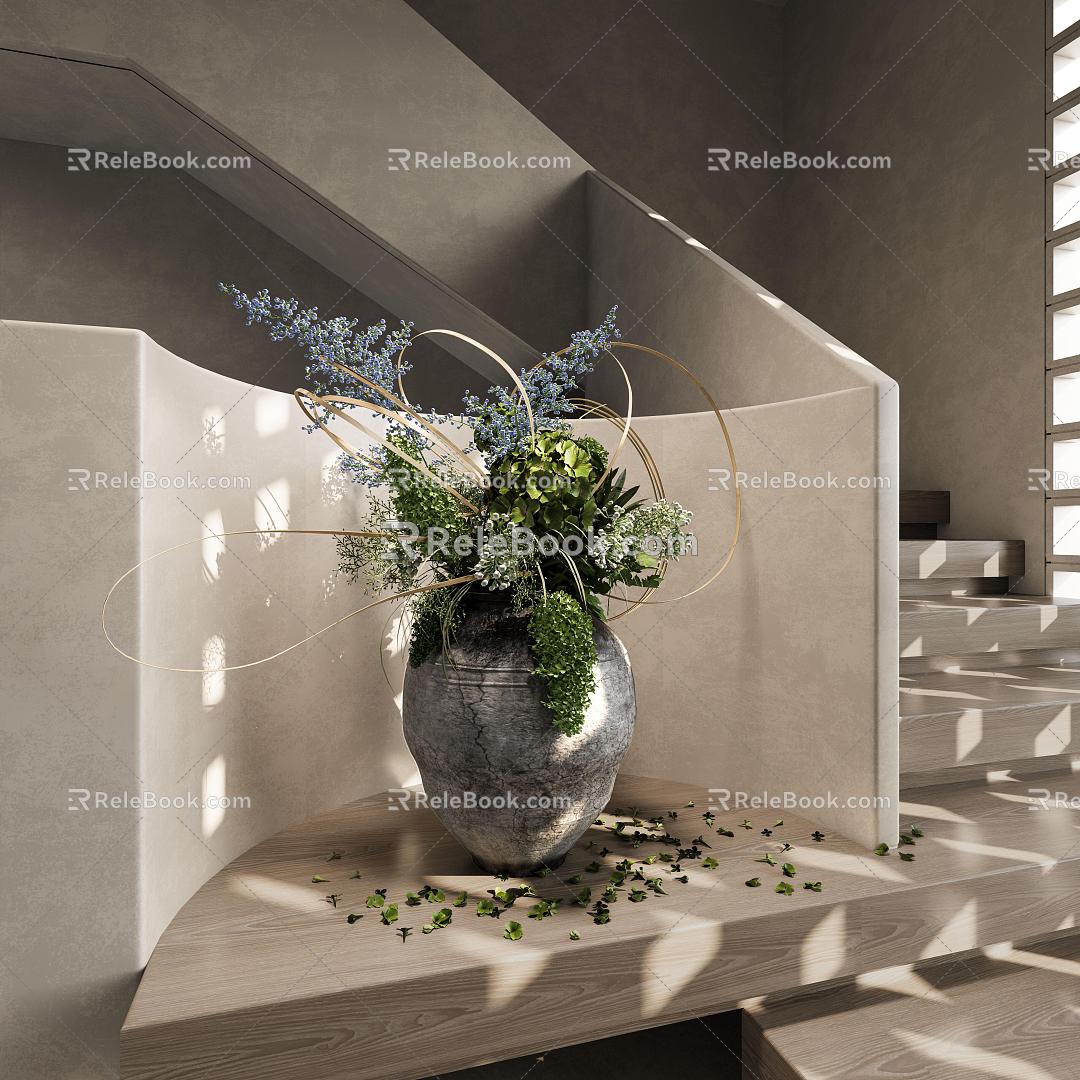 Modern floral art 3d model