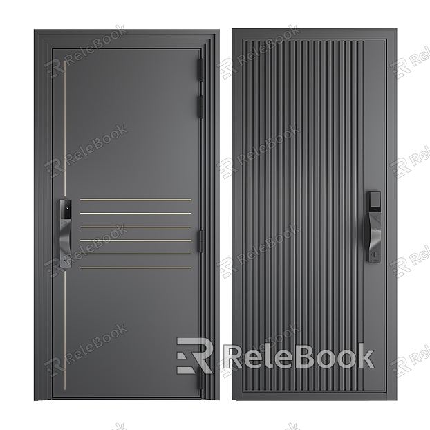 Modern single door entry door model