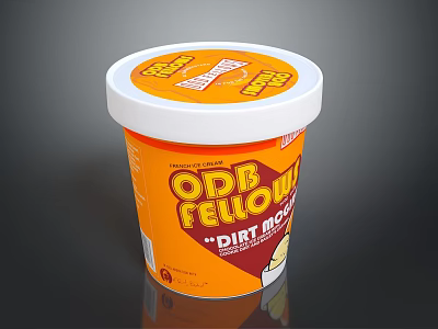 Orange Commercial Equipment Storage Container With Brand Label For ODR FELLOWS DIRT MOJO 3d model