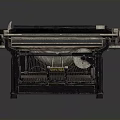 Vintage Typewriter Classic Design With Metal Frame And Antique Office Supplies