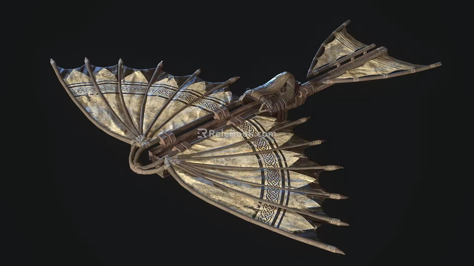 Bow and arrow weapon 3d model
