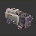 VAGALL Heavy Duty Functional Truck With Large Storage Tank Industrial Pipes And Gray Exterior