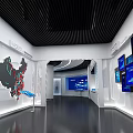 Intelligent Port Exhibition Space With Digital Displays And Information Charts