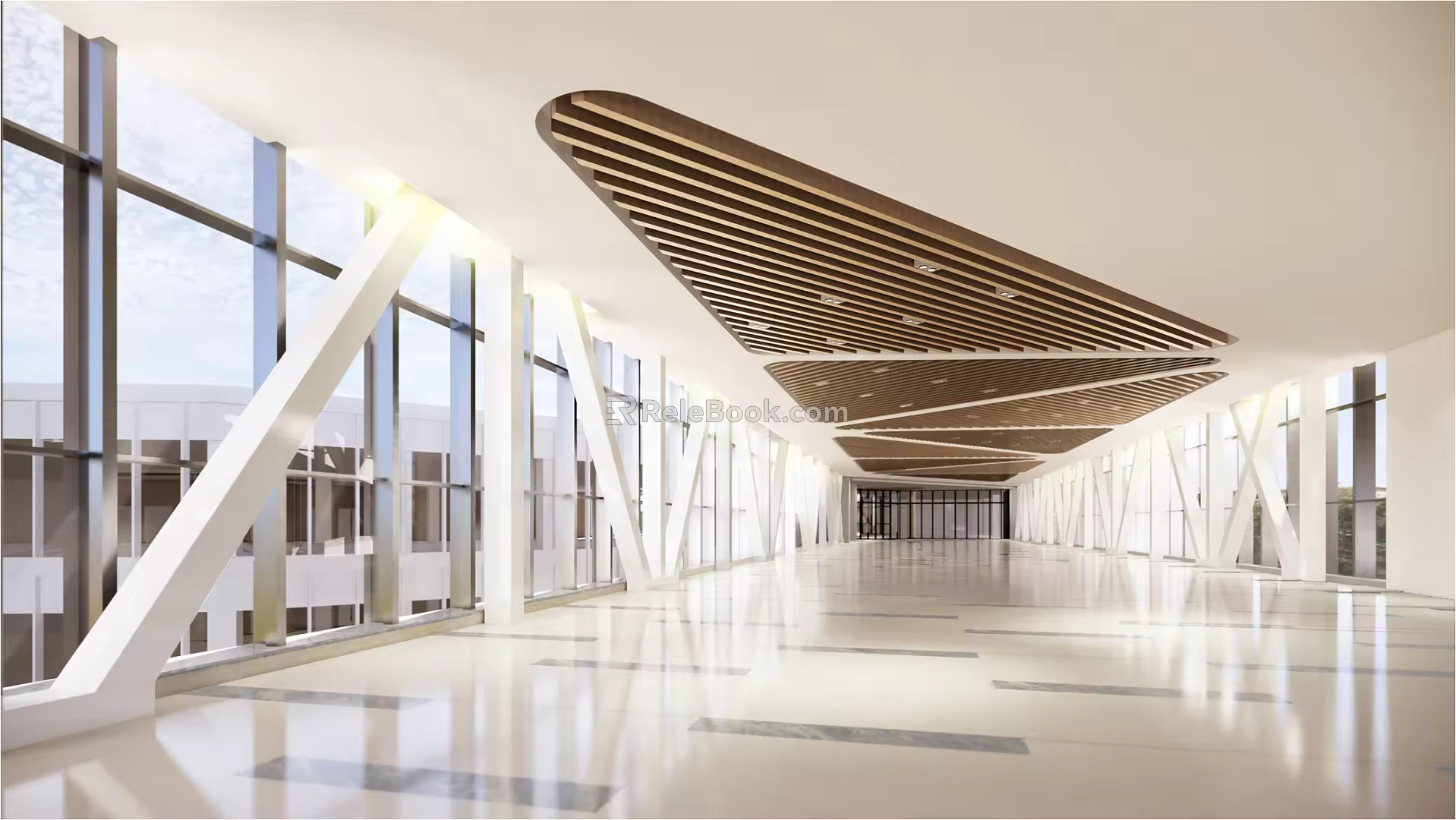 Modern aisle 3d model