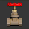 Heavy Duty Brass Valve With Red Handle For Plumbing Hardware Tool
