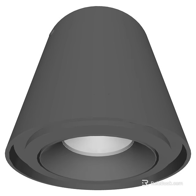 Sleek Black Contemporary Recessed Downlight Spotlights With LED Light Source Design 3d model 