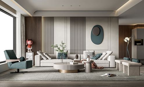 modern living room 3d model