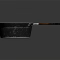 Two Kitchen Frying Pan And Saucepan With Yellow Black Coating Wooden Handles