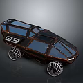 Futuristic Off Road Concept Car with Large Tires Transparent Roof and Modern Tech Design