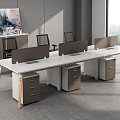 Workstation Desk Office Desk Staff Desk 3d model