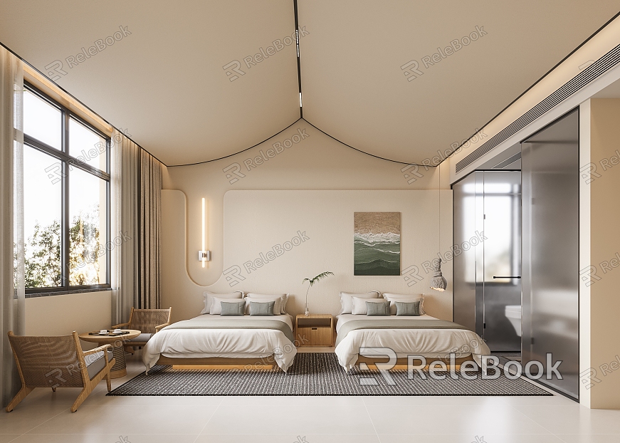 Hotel Famous Room Hotel 3D Model model