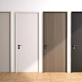 Modern Interior Hinged Doors In Multiple Colors With Sleek Design And Wooden Finish