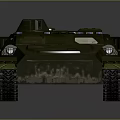 Military Armored Tracked Vehicle with Turret and Reinforced Hull for Tactical Operations