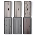Modern Security Doors With Diverse Pattern Designs Secure Locks And Stylish Finishes 3d model