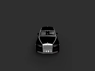 Black Rolls Royce Luxury Sedan With Classic Front Grille And Elegant Design 3d model