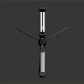 Sturdy Tripod Equipment with Metal Base and Yellow Accent Adjustable Arms