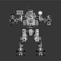 Futuristic Mechanical Robot Warrior With Detailed Armored Body And Sci Fi Design