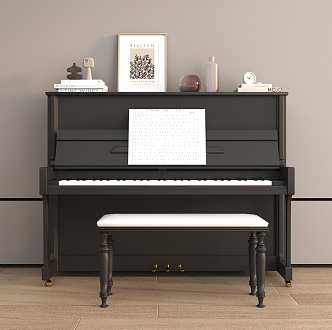 Modern Piano Decoration 3d model