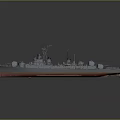 Warship 3d model