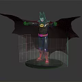 Batman Character Statue With Bat Wings And Detailed Costume On Shiny Base