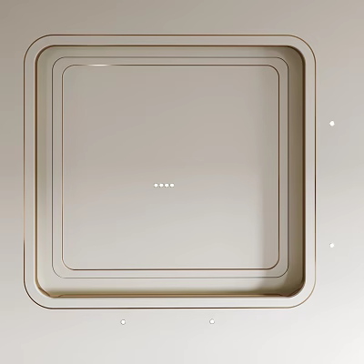 Minimalist Square Recessed Ceiling Design With White Surface And Frame Details 3d model