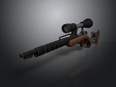 Sniper rifle sight sniper rifle sci-fi sniper rifle semi-automatic rifle combat rifle 3d model