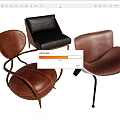 Stylish Leather Accent Chairs With Modern Designs And Metal Legs For Home Decor