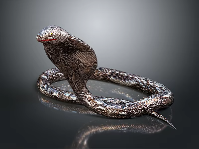 modern snake cobra venomous snake python 3d model