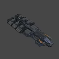 Futuristic Sci Fi Spaceship 3D Model With Detailed Structure And Illuminated Accents